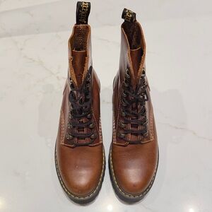 Brown Lace-Up Kids Boots